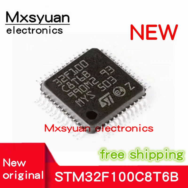 10pcs-100pcs STM32F100C8T6B 32F100C8T6B 32F100 C8T6B LQFP-48 New original IC In stock