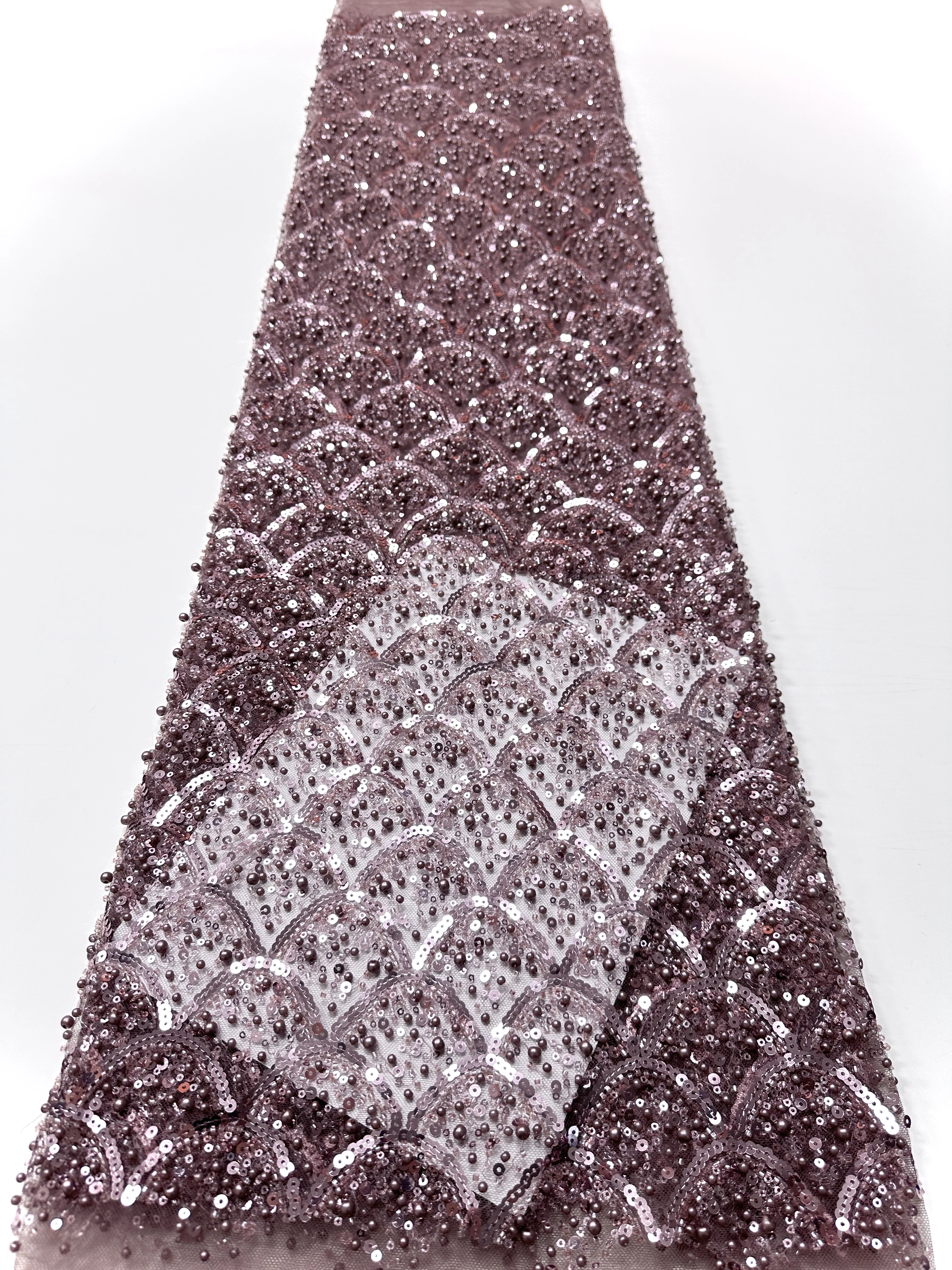 Afrykańska luksusowa tkanina koronkowa z cekinami i koralikami 2025 wysokiej jakości dla pana młodego, nigeryjska suknia ślubna, haftowana francuska tiulowa tkanina do szycia, 5 jardów