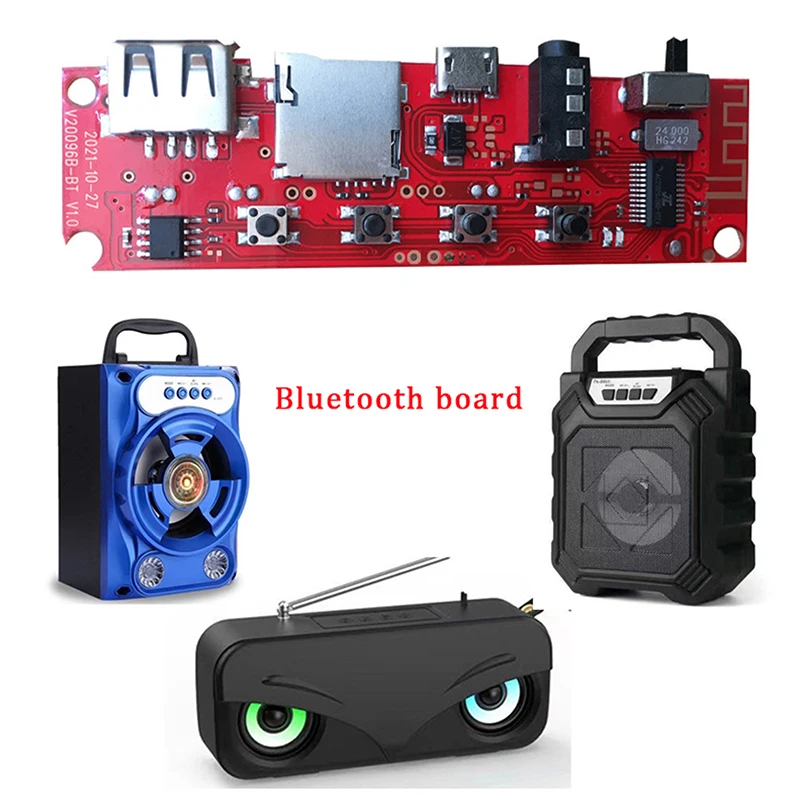 Placa de circuito de Audio multifuncional compatible con Bluetooth, módulo amplificador, módulo DIY, linterna multifuncional