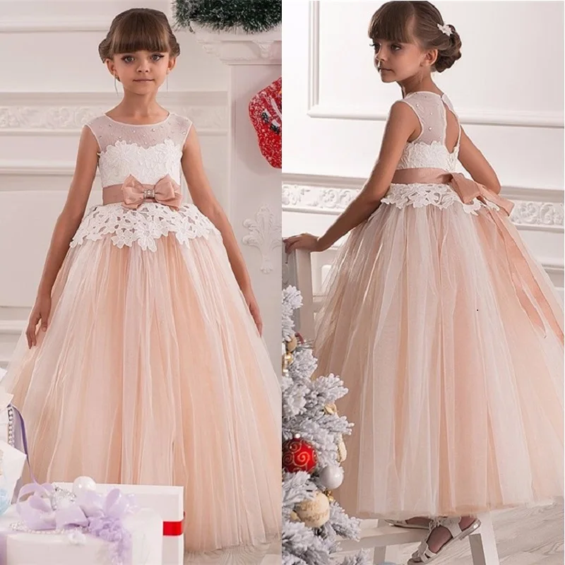 

Elegant Princess Homecoming Dress Lush Fluffy Lace Appliques Ballroom Pink Tulle Organza Ball Gowns with Bow Beading