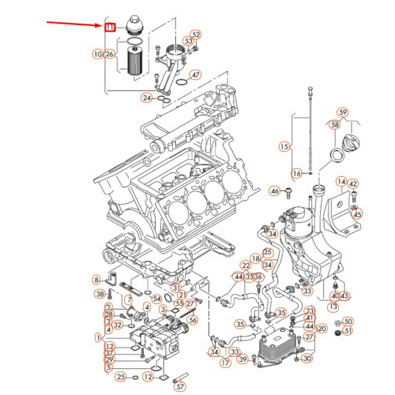 Oil Filter Housing Cover 079115433D 079115433A For- A8 10-13,RS5 COUPE 10-16,A6L 05-12 For-Touareg 11-18