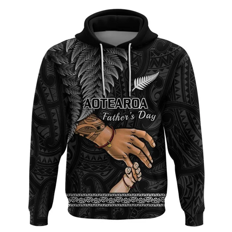 3D Fashion New Zealand Maori Printing Hoodies For Men Go Aotearoa Graphic Hooded Sweatshirts Kid Cool Hip Hop Sports Pullovers