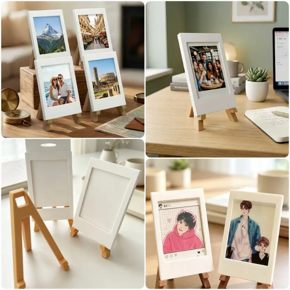Multicolor Mini Photo Easel Frame Multi-Scenario Universal Photo Frame Easel Tabletop Decoration Instant Photo Frame