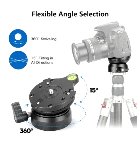 SEEINRIG DY-60N DSLR Tripod Head Leveling Base Level Horizontal Adjustment bexin ball head