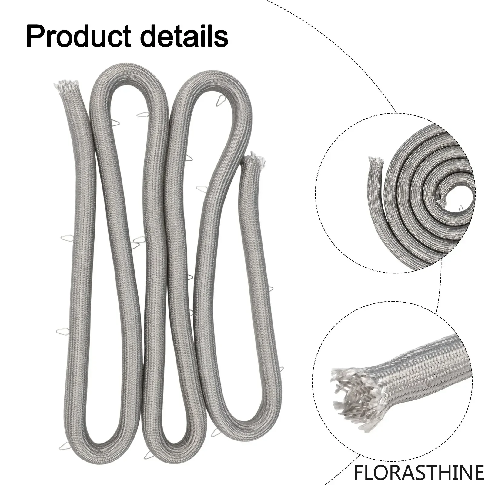 Oven Door Gasket 316405000 Oven Repair Door Seal Replacement 80 Inches 6.6 Nylon Feet Construction 16 Mounting Clips Included