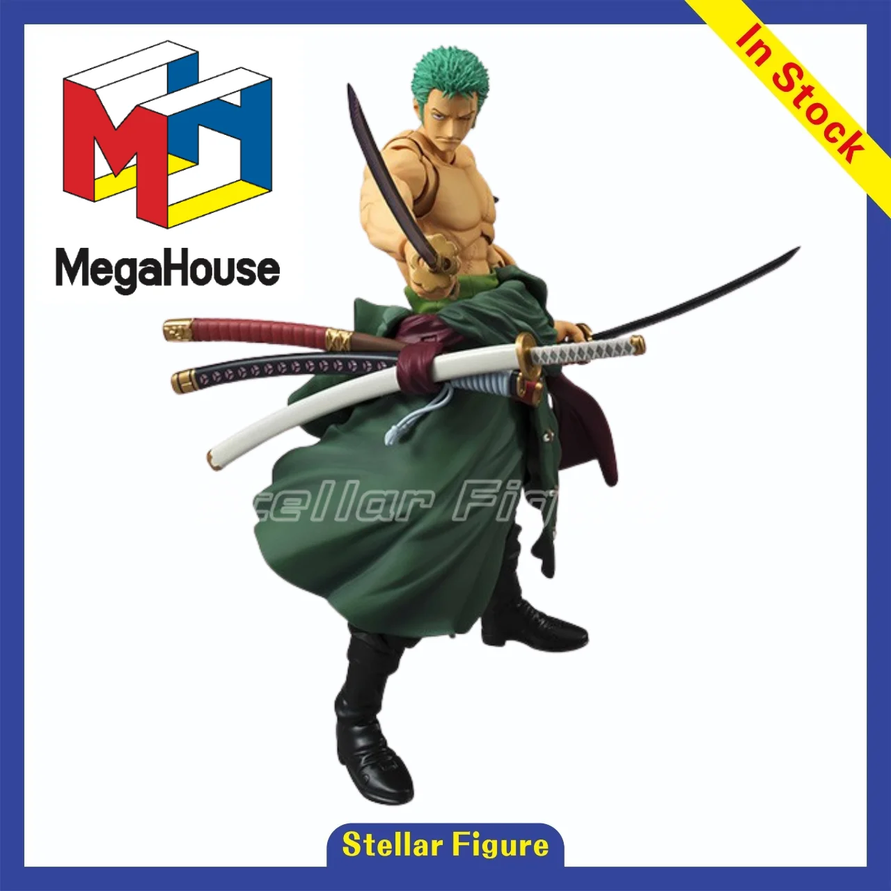 

【SF】В наличии: Коллекционная фигурка MegaHouse Variable Action Heroes ONE PIECE Roronoa Zoro, модель для подарка
