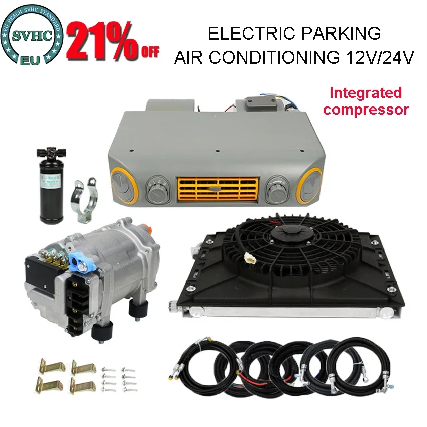 

Universal Automotive Auto Electric Air Conditioning Compressor 12V 24V for Car Van Classic Single Cooler A/C Conditioner