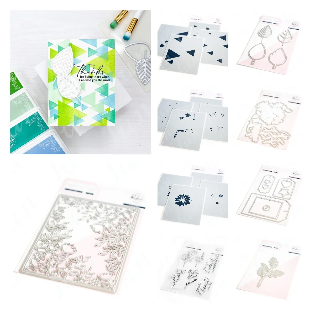 

Dotted Coverplate Die Cuts for Card Making Triangles Stencils and Clear Stamps Scrapbooking Paper DIY Craft Template Decoration