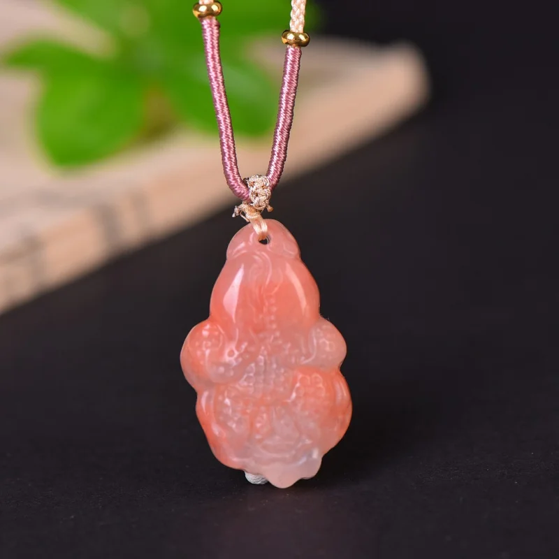 

Pink Cabbage Jade Pendant Fortune Attracting Wealth Gathering Pendant for Men and Women Jewelry Necklace Jade Pendant Jade Penda