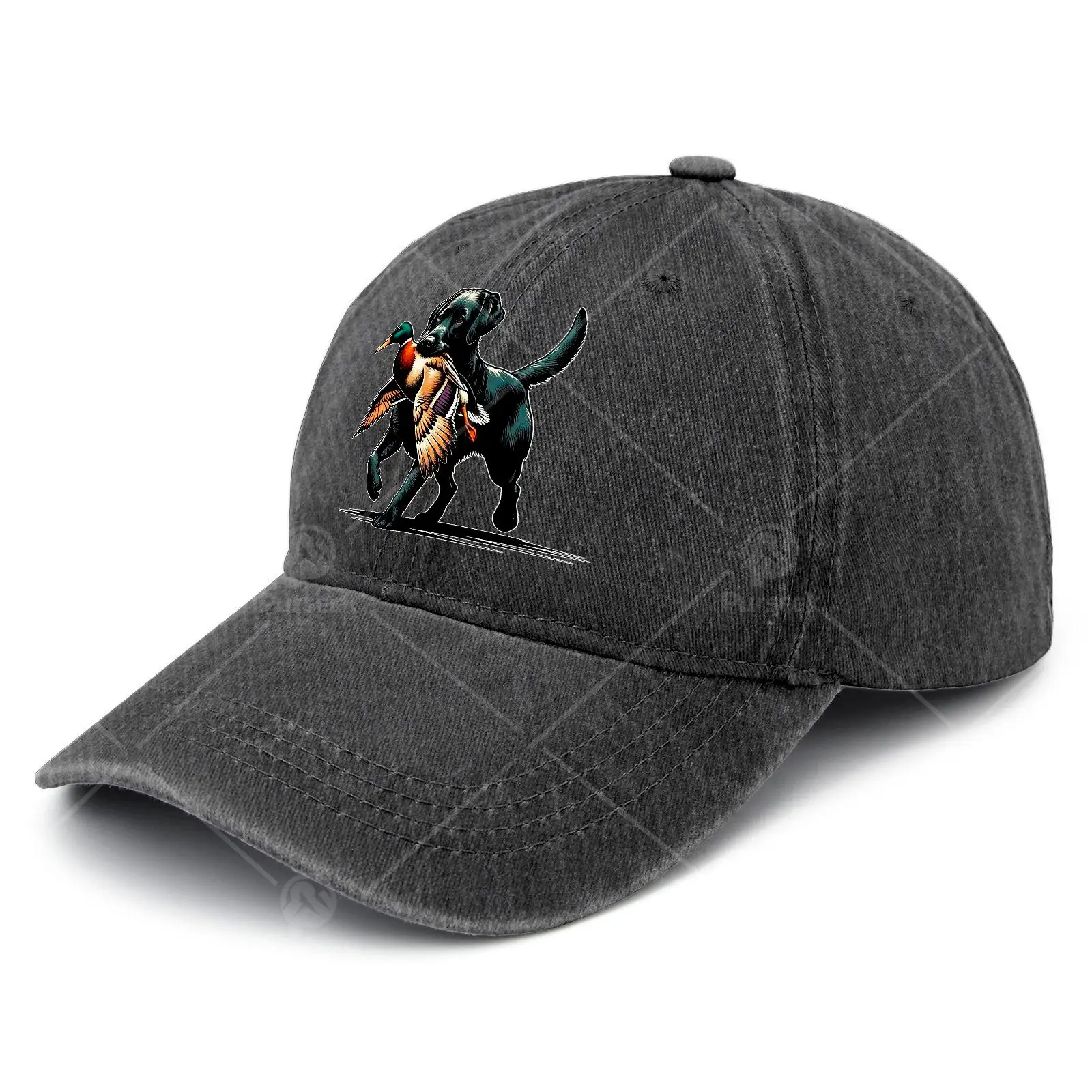 Watercolor Black Labrador Retriever Duck Hunting Dog Lovers Baseball Hat Unisex