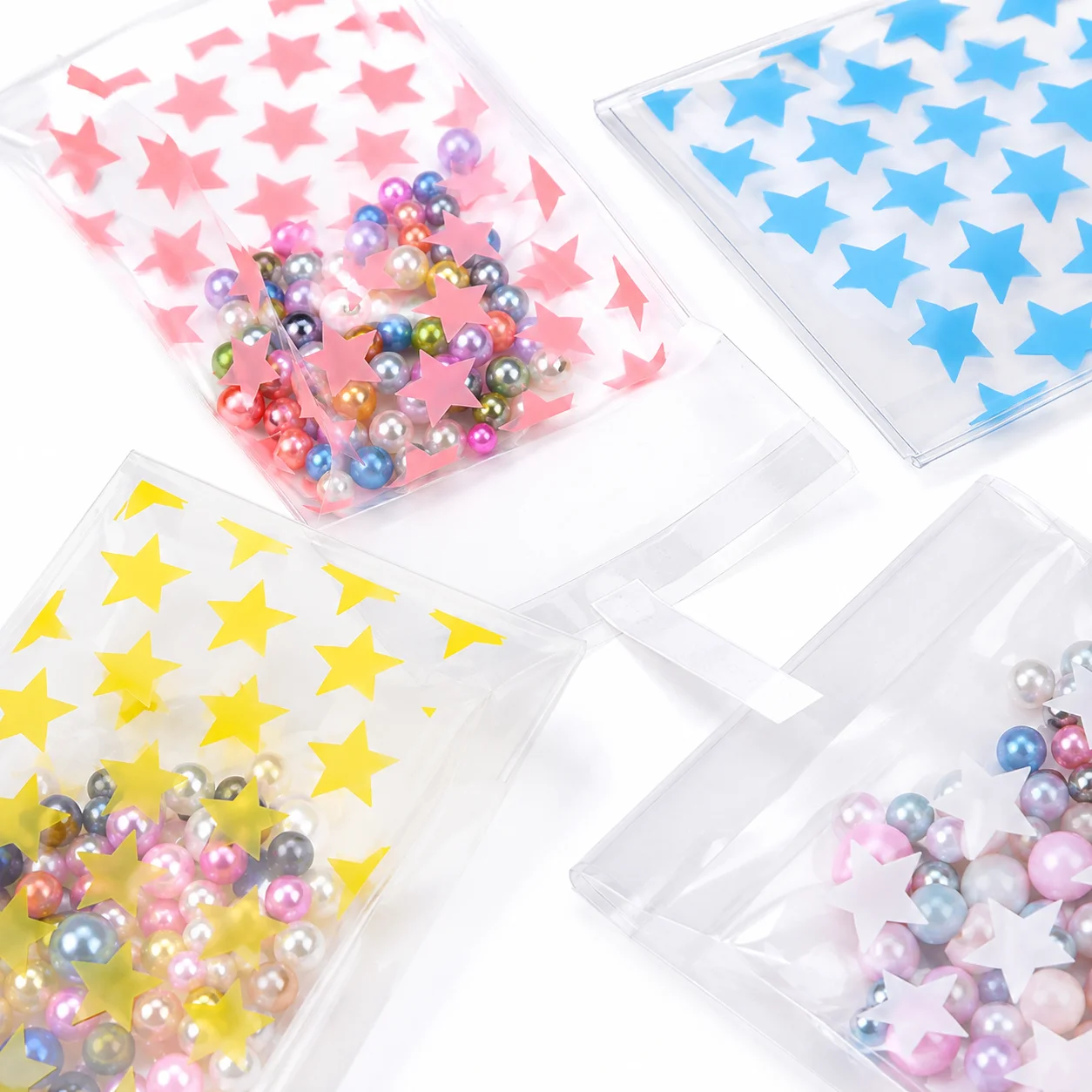 50 Stück OPP-Stern-Druck-Verpackungsbeutel Selbstklebende Beutel Schmuck-Handwerks-Verpackungsbeutel Transparente Verpackungs-Ziplock-Beutel – Detail 4