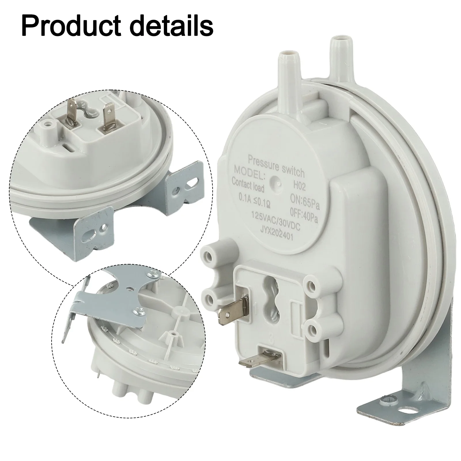 Compatibilidade para caldeiras montadas na parede Interruptor de pressão de ar Interruptor de pressão de caldeira Fácil controle de máquina Design preciso