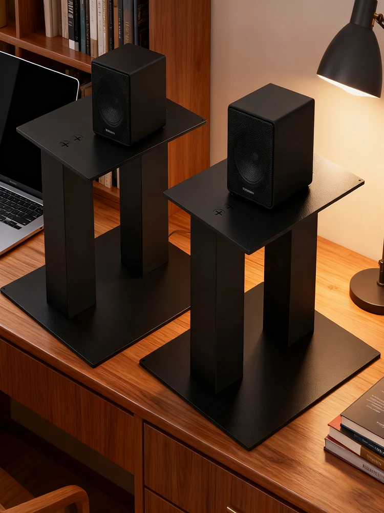 

1 Pair Bookshelf Speaker Stand Up To 25Lb Steel Studio Monitor Stands Universal Metal Speaker Stands for Studio Monitors