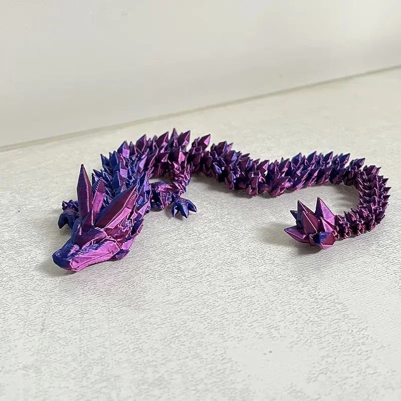 New 3D Printed Gem Dragon Crystal Fidget Toy Rotatable Articulated Dragon  Ideal Gift For Kids With ADHD Perfect For Birthdays