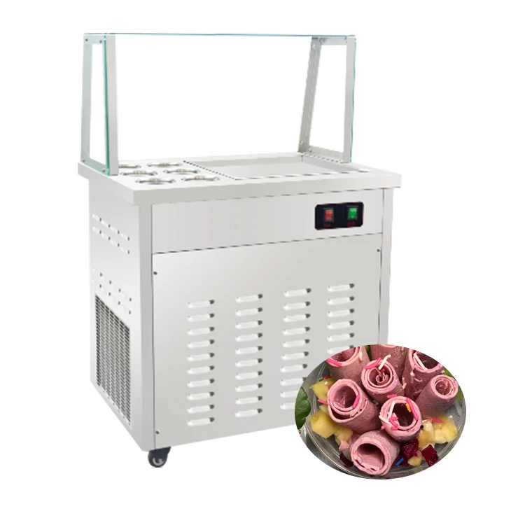 

Hot Fried Yogurt Machine Commercial Thick Milk Cutting Equipment Fried Ice Machine Fried Ice Cream Rolls