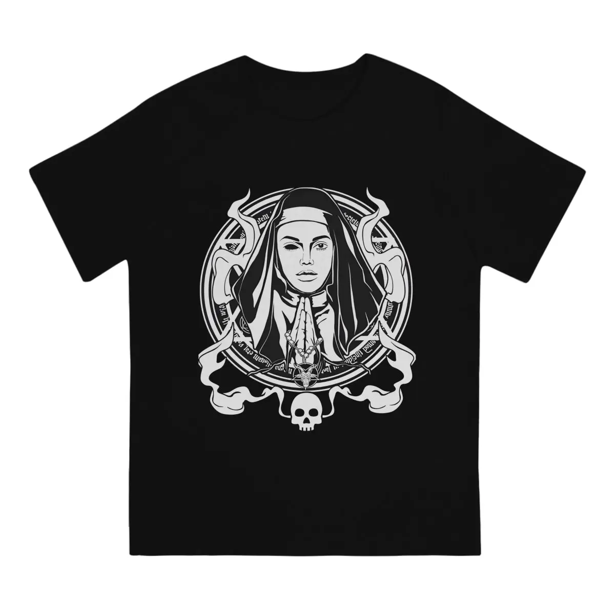 Men Bad Nun And Skull T Shirts Blasphemy Tops Novelty Short Sleeve Crew Neck Tee Shirt New Arrival T-Shirt