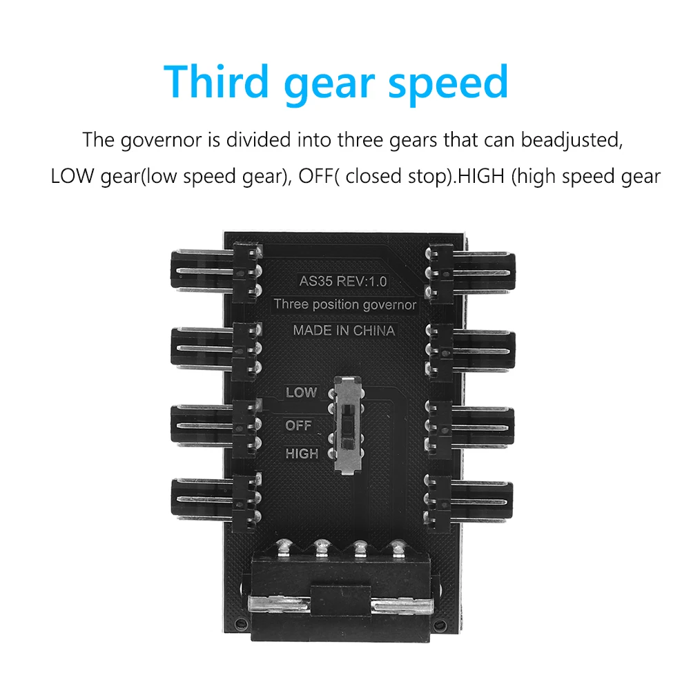 SATA/4 Pin 1 to 8 3 Pin PWM Cooler Fan HUB Splitter Extension 12V Power Suppply Cooler Cooling Speed Controller 4PIN Adapter