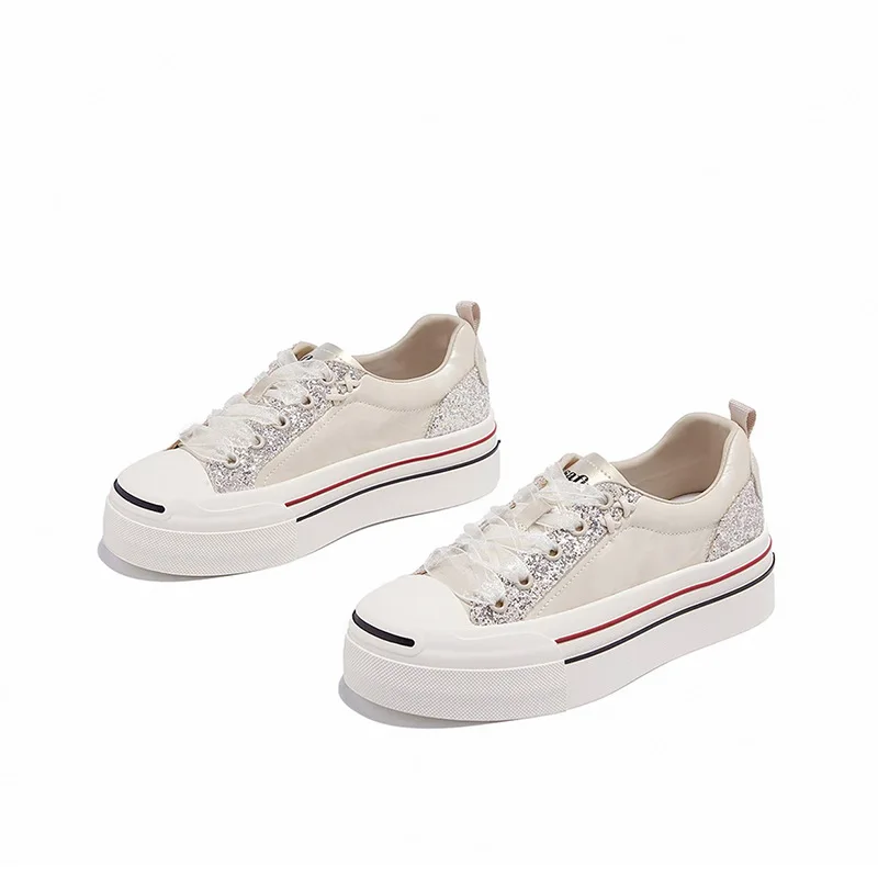 

Popular leather little white shoes spring new fashion comfortable fashion trend increase casual versatile sneakers women