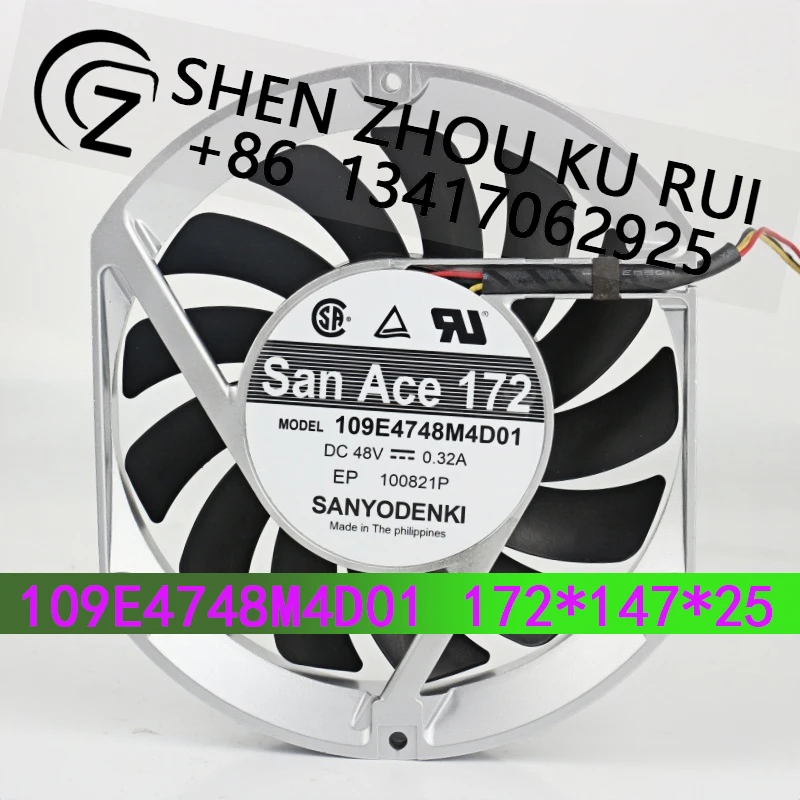 

Новый промышленный вентилятор Sanyo 48В 0.32А с двойным шарикоподшипником 17225 109E4748M4D01