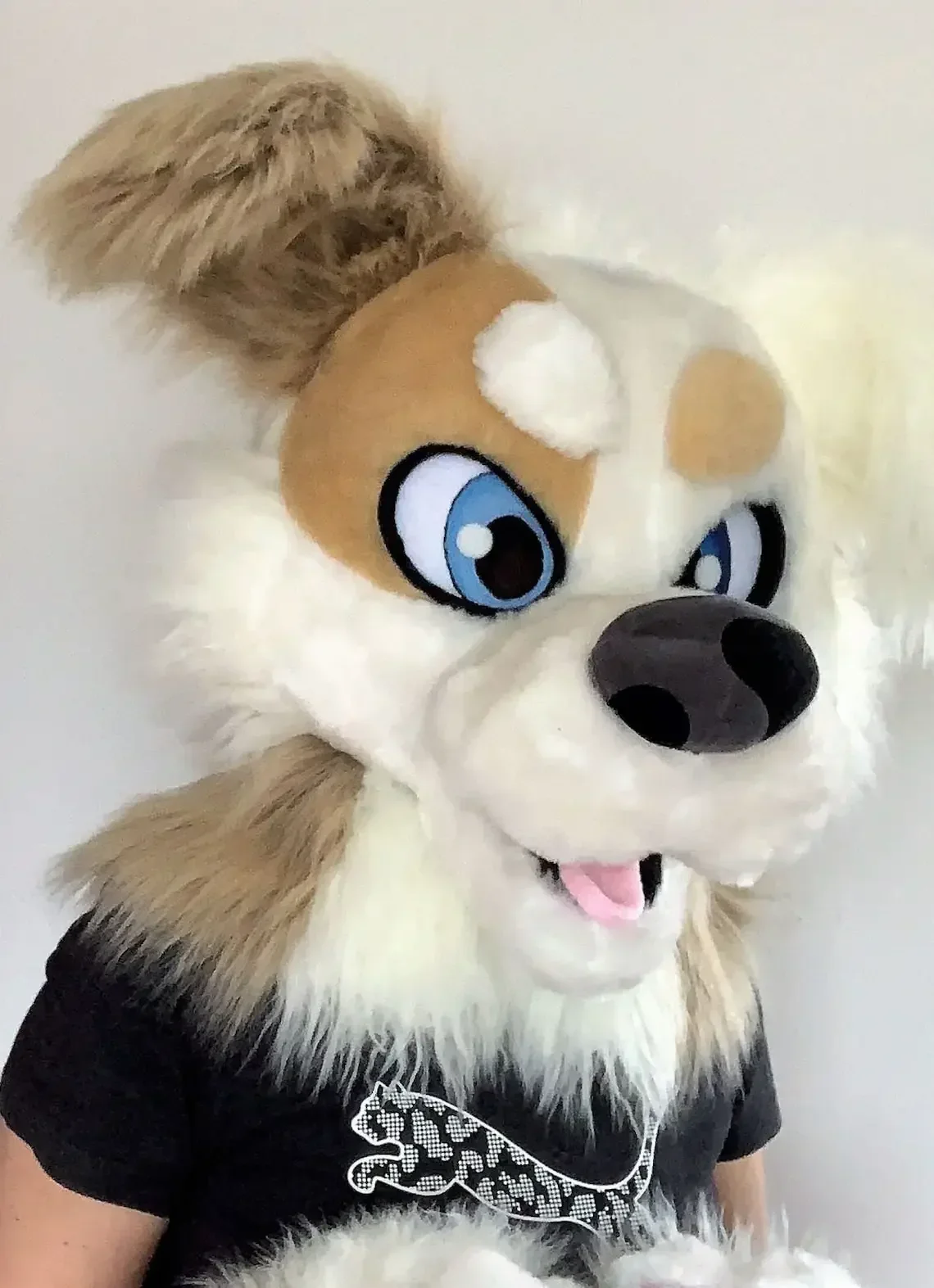 Fursuit Wolf Brown Long Fur Furry Costume Husky Dog Fox Mascot Costume Cosplay Party Fursuit Halloween Suit Adult Size