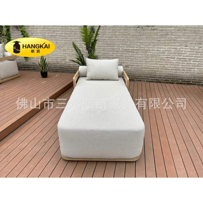 Sun Loungers,Outdoor Bed,Customized Teak , Nordic Leisure Swimming Pool, Resort Island Beach Outdoor Daybed