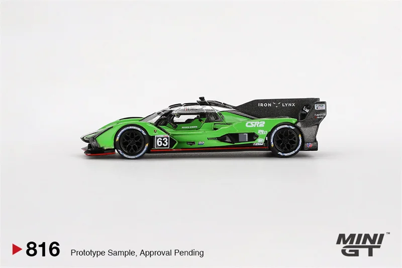 **Pre-Order** MINI GT 1:64 SC63 #63 Iron lynx 2024 IMSA Sebring 12 Hrs Green Diecast Model Car