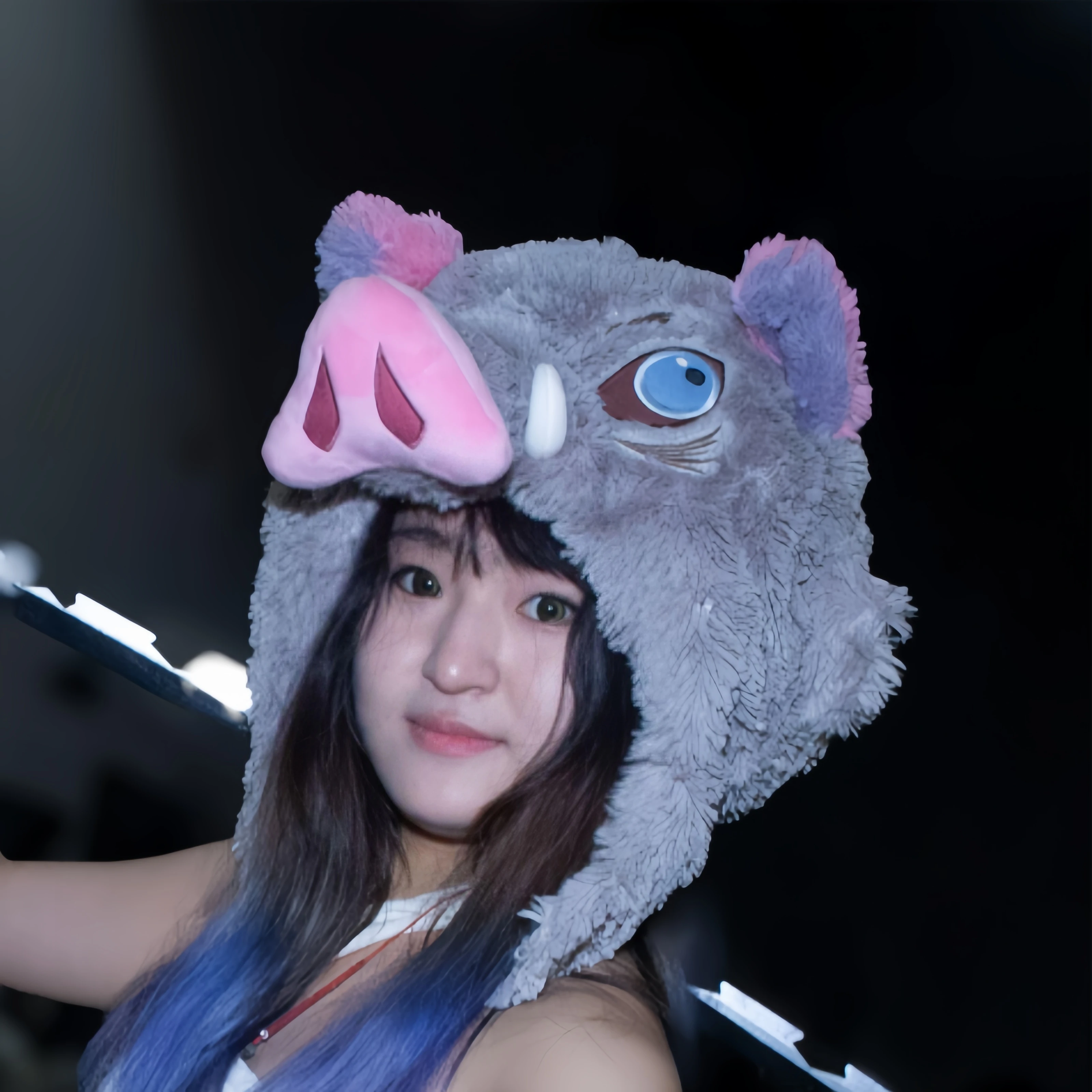 

Hashibira Inosuke Warm Hat Cosplay Prop Winter Headgear Wild Boar Head Plush Decorative hat Xmas Halloween Gifts