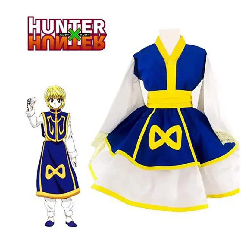 

FC6Новое японское аниме HUNTER × HUNTER Kurapika Мужская униформа для косплея Женское кимоно Лолиты Платье Костюм Хэллоуин Полный комплект Cos@FC8!