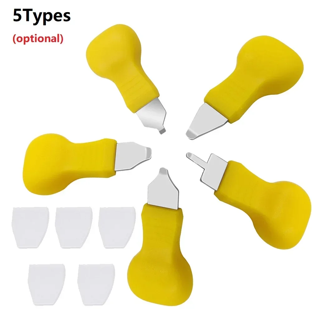 Coperchio apriscatole giallo parti apriscatole accessori per la rimozione della leva accessori per la riparazione della cassa della lama posteriore strumenti di ricambio per l'orologio