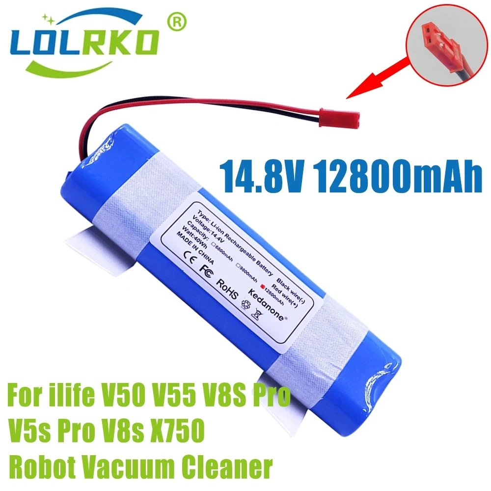 

14.8V Battery 6800mAh 12800mAh Lithium Battery for ILIFE V5 V5s V50 V3 plus v3s pro Robot Vacuum Cleaner ilife v5s pro battery