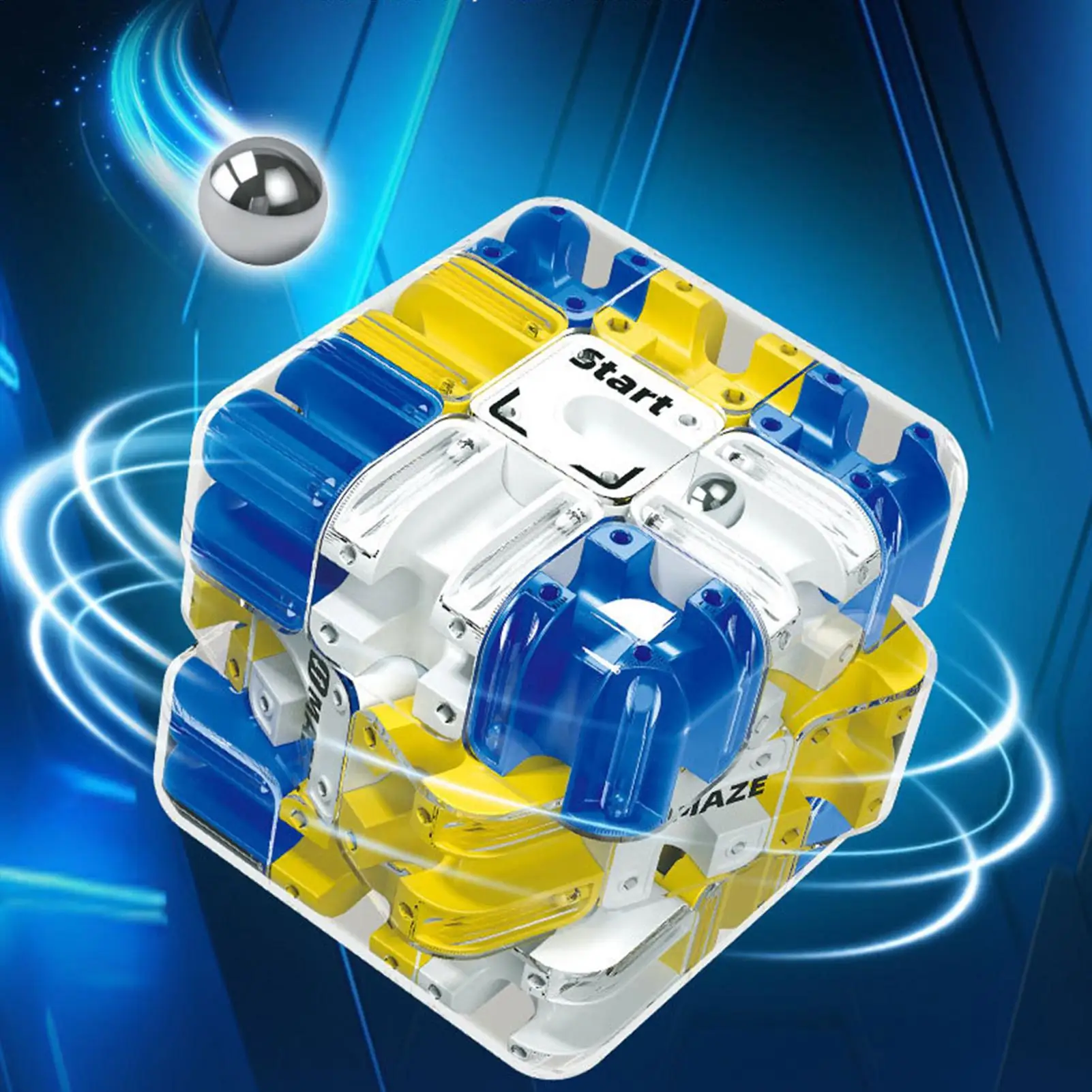 3D Doolhof Magische Kubus Zeszijdige Transparante Puzzel Speed Cube Cubes Doolhof Speelgoed Voor Kinderen Educatief Speelgoed Kinderen verjaardagscadeau