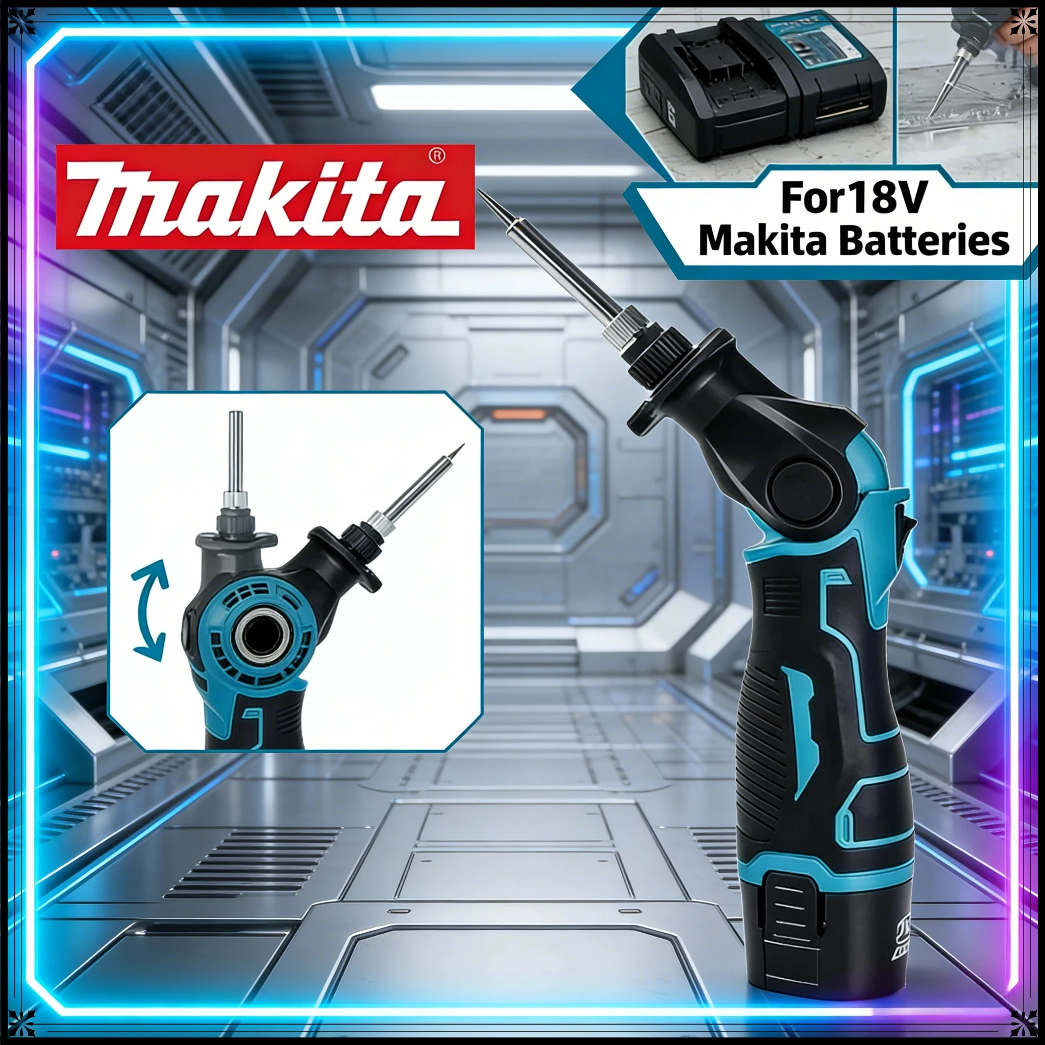 

Горячая новинка: Аккумуляторный электрический паяльник Makita с регулируемым углом наклона 0–90° ° Портативный паяльный пистолет с постоянной температурой, электроинструмент для сварки