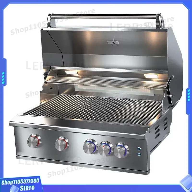 Luxury Built-in Stainless Steel Gas BBQ Grill 2B 3B 4B 5B 6B Burner Propane Natural LPG Outdoor Garden Backyard Heavy Duty