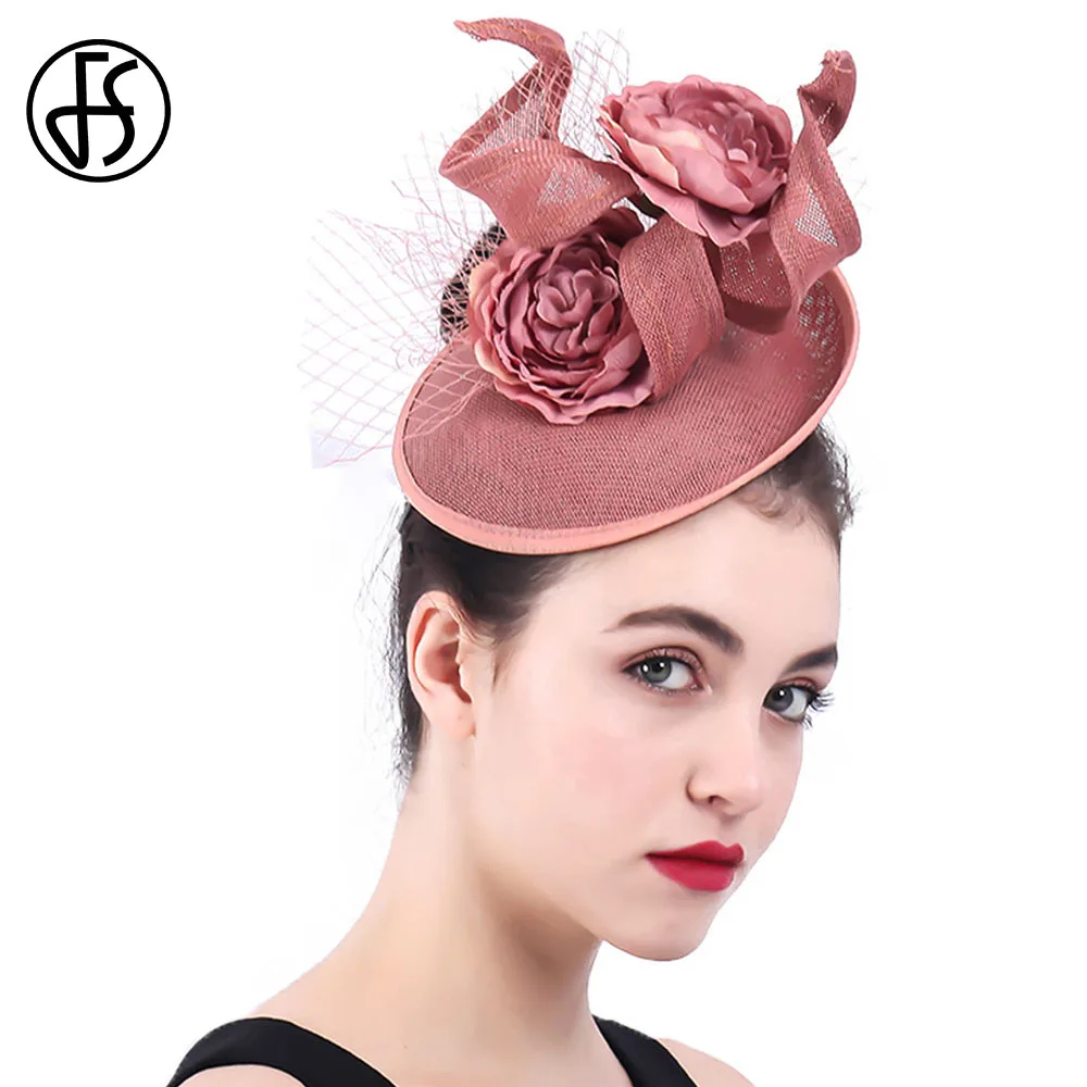 FS Fascinators Kentucky Hats For Women With Chic Flowers Horse Racing Festival Cap Wedding Elegant Church Party Derby Headdress