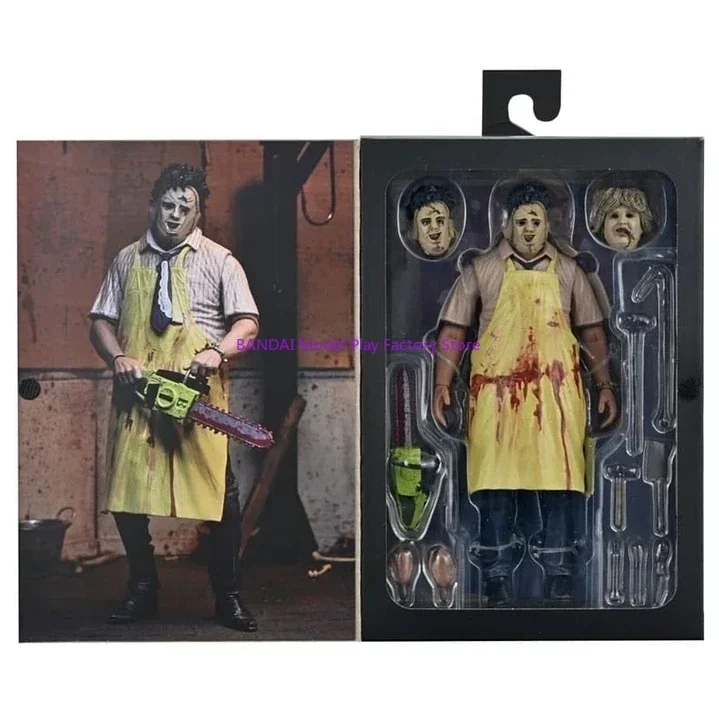 In Stock Original NECA 41607 50th Anniversary Leatherface 7 Inch Ultimate Action Figure