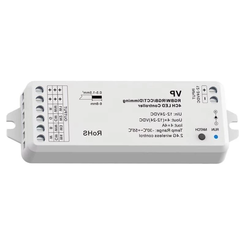 For RGBW For RGB CCT Dimming LED Strip Controller 4CH Standalone RF Dimmer KIT DC12V 24V 4 Channel 2.4G Remote
