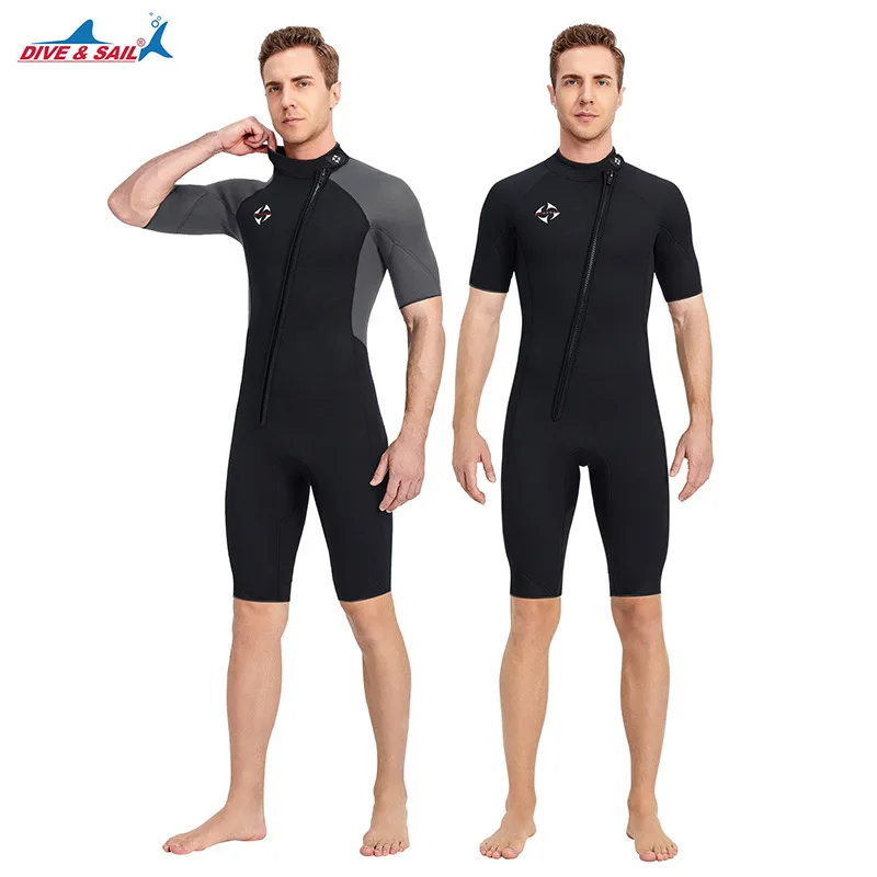 

3mm Shorty Men Wetsuit Full Body Surf Diving Suit Male Thick Thermal Neoprene Swimsuit Scuba Wet Suits for Snorkeling Kayaking