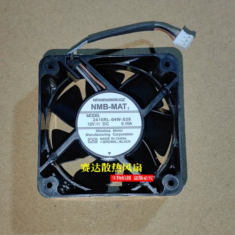 Free shipping, brand new 2410RL-04W-S29 6025 12V 0.10A 60 * 60 * 25mm three wire cooling fan