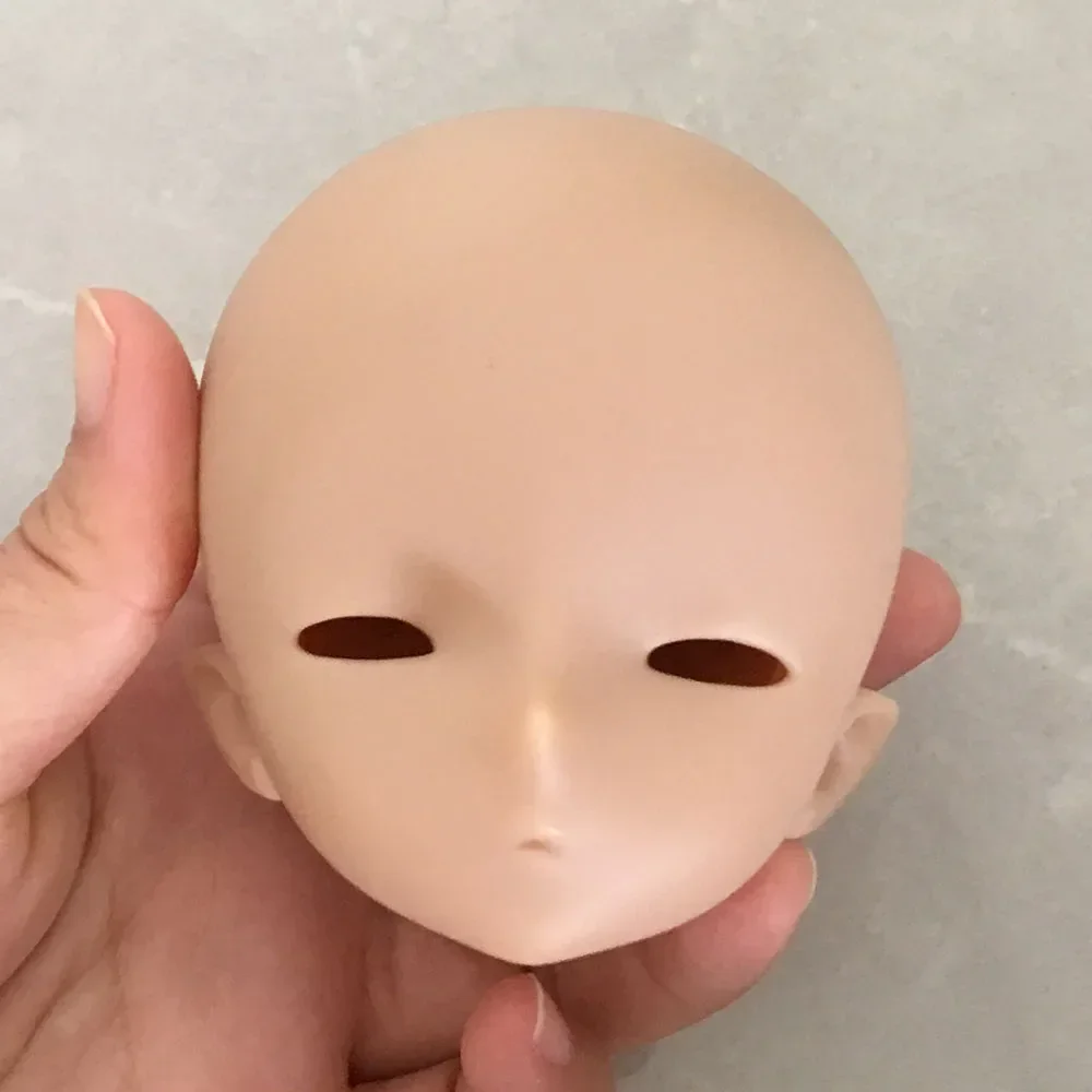 Original 1/4 Imomodoll Doll's Head White/Tan Skin Soft Rubber Practice Makeup Girl Toys Diy Dress Up Gift