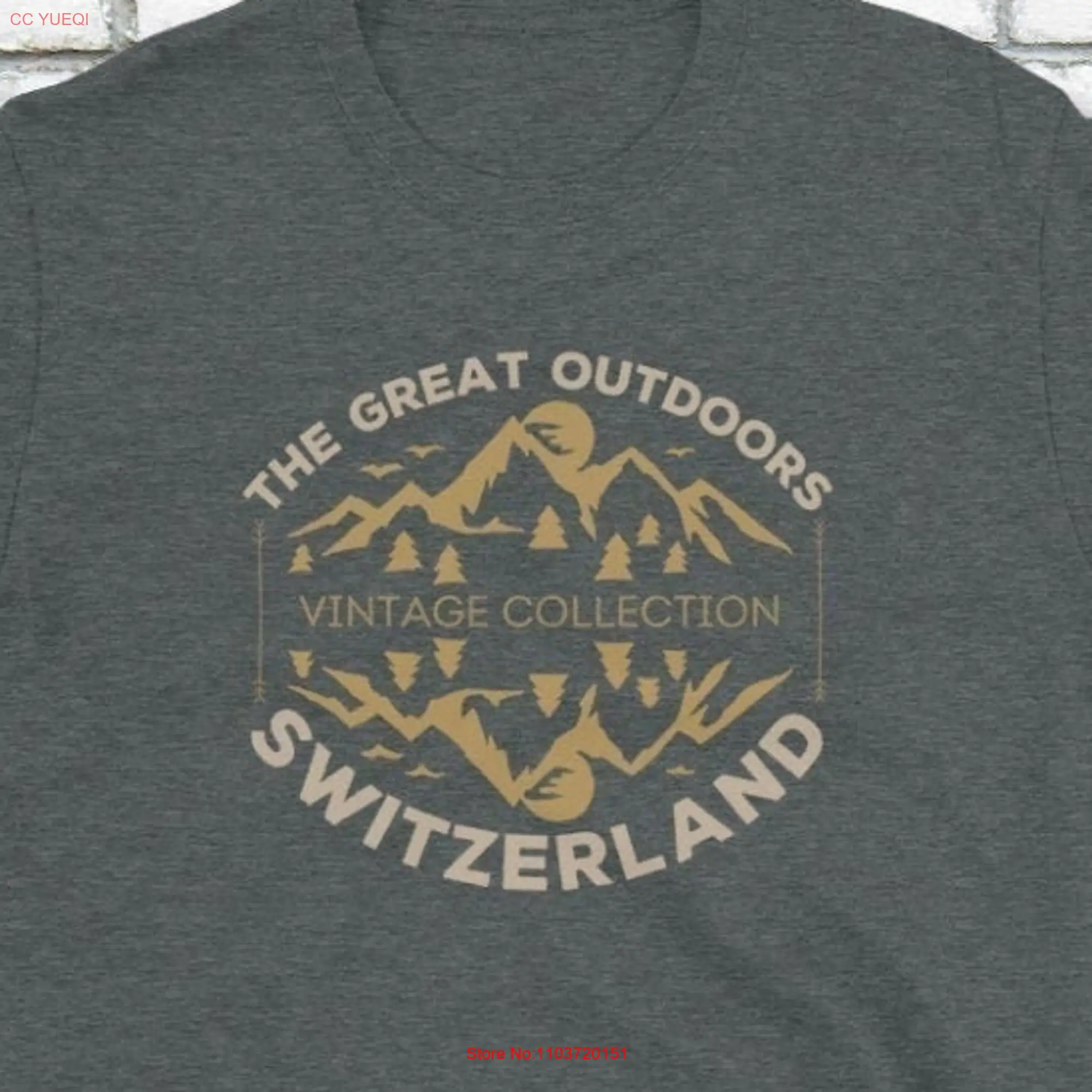 Switzerland T shirt Swiss Souvenir The Great Outdoors Vintage Matterhorn from Alps Zurich Geneva St Moritz