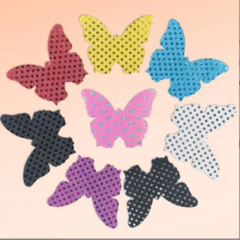 

50 pairs (100Pcs) /lot Breast Petals Sexy Disposable Soft Silicone Nipple Cover butterfly breathable breast