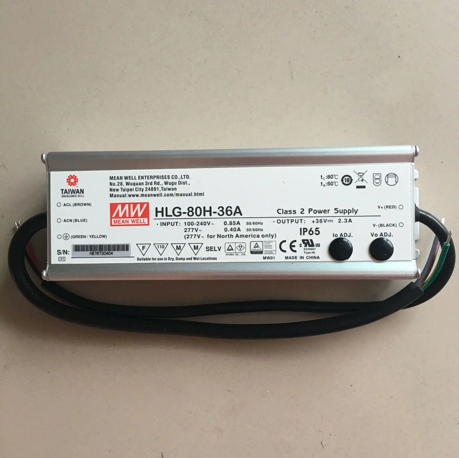 

1pcs MEAN WELL HLG-80H-36A