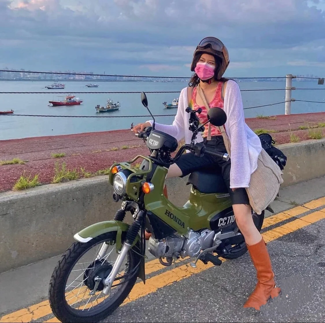 

Retro cub CUB110 modified curved beam fuel small power transportation turtle 50cc motorcycle
