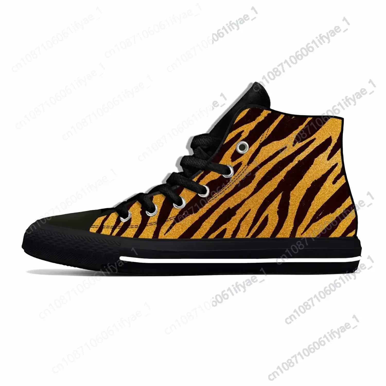 Hot Cool Anime Cartoon Manga Tiger Stripe Pattern Fashion Casual Cloth Shoes High Top Board Shoes Sneakers da uomo leggere da donna