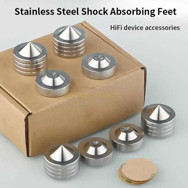 F62C 1 Box Foot Foot Foot Foot Pad 304 Stainsal Steel Sugorber Tripod Tube Amplifier Amplifier Amplifier