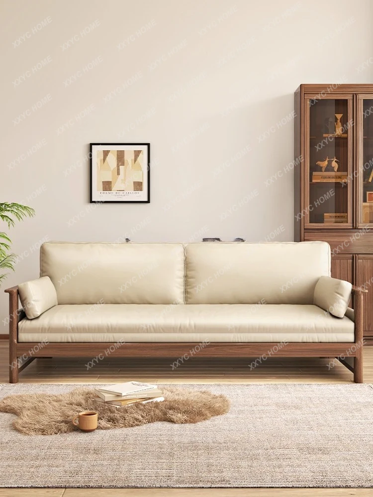 A  Sofa bed dual-purpose solid wood push-pull small apartment foldable Japanese retractable arhat bed