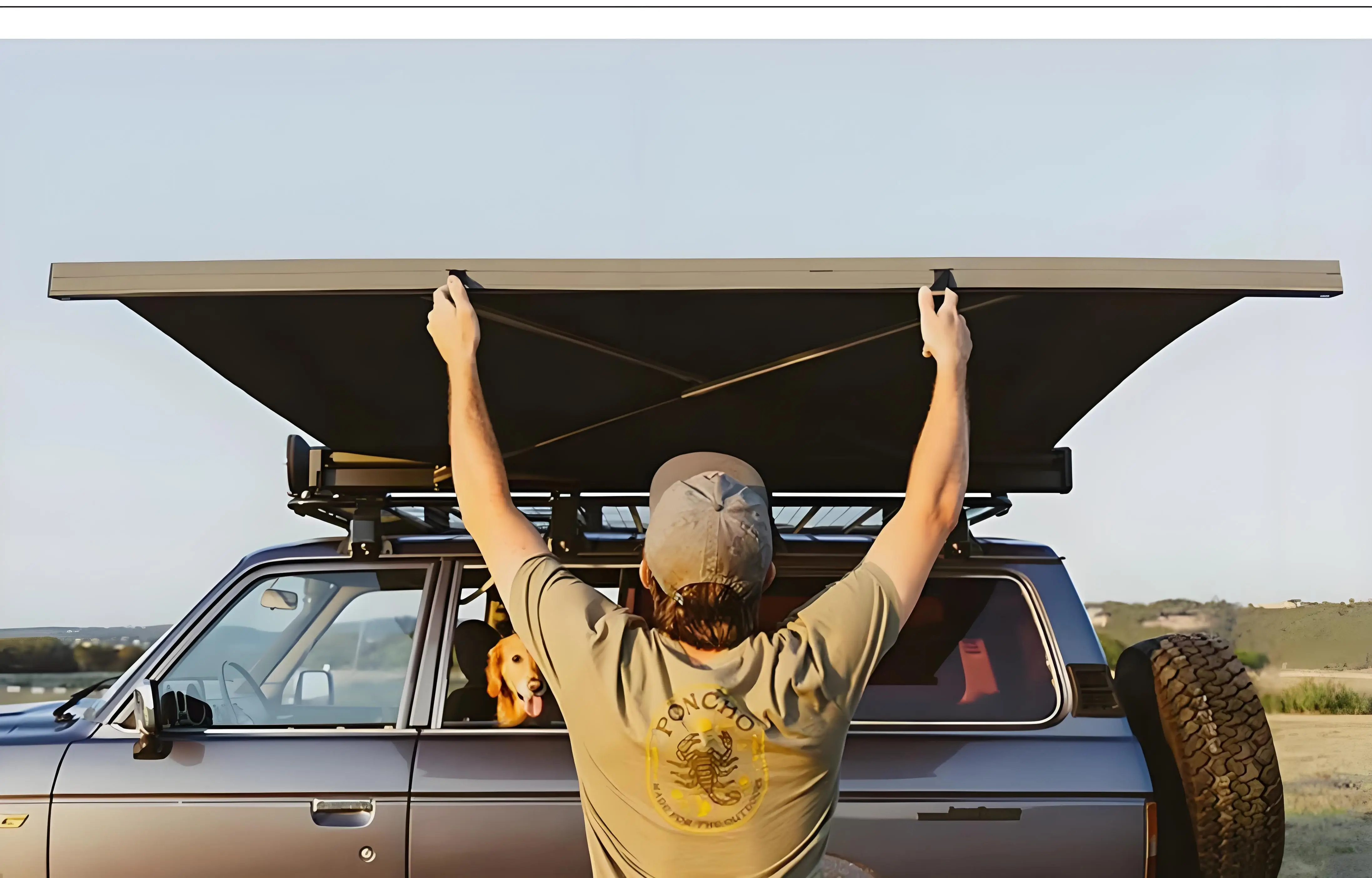 Camping Retractable Waterproof Sun Protection Car Side Roof Awning Outdoor Tents for SUV