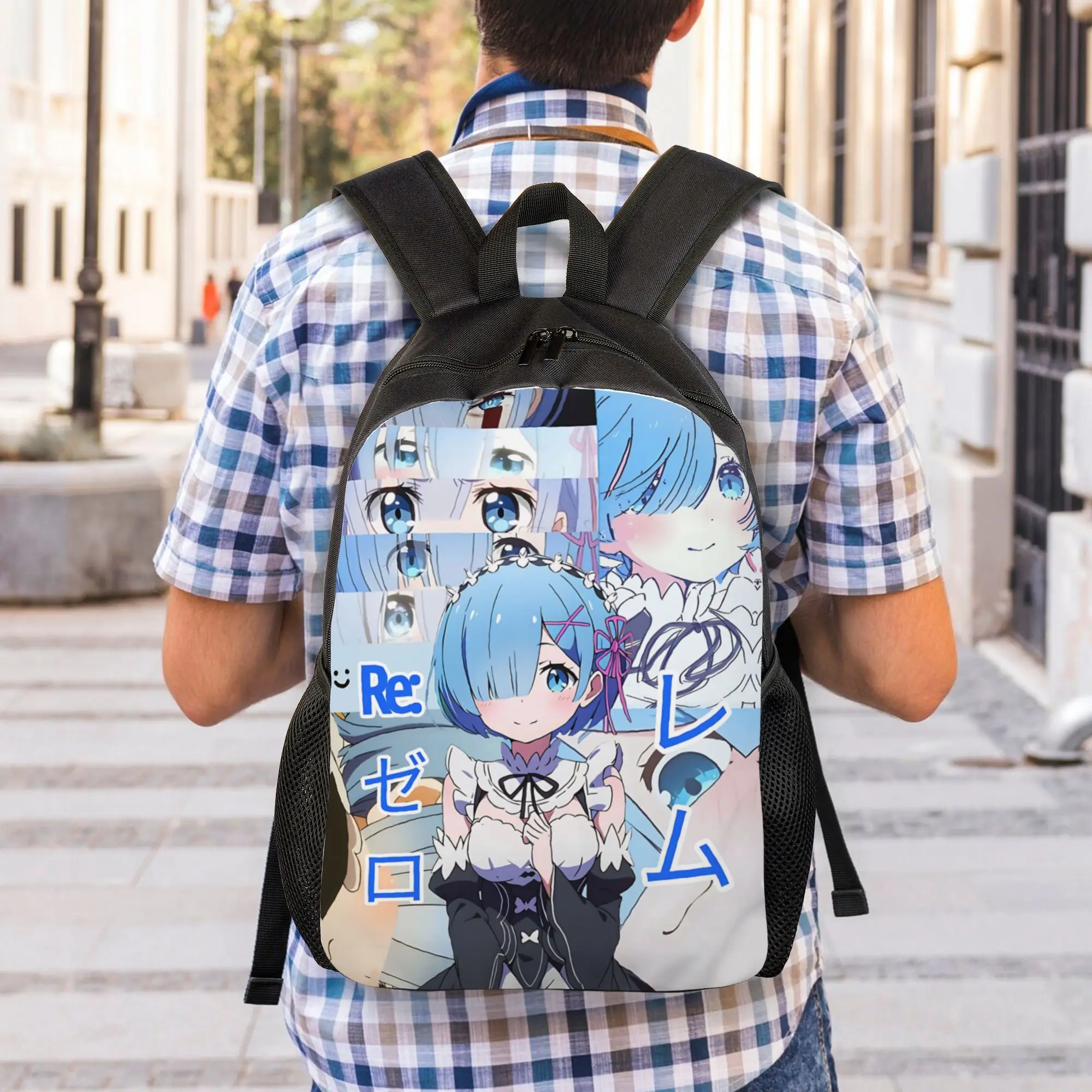 Fashion Re ZERO Anime Backpacks Its Bag  mochila Travel Zipper Closure Rucksack