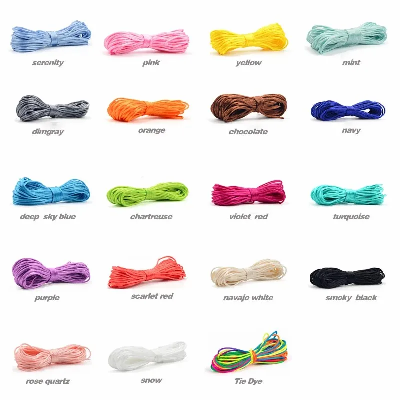 LOFCA Wholesale 20m/lot Nylon Cord Colorful For Teething Necklace Making Toy DIY Accessary String Bracelet Pacifier Clip Chain