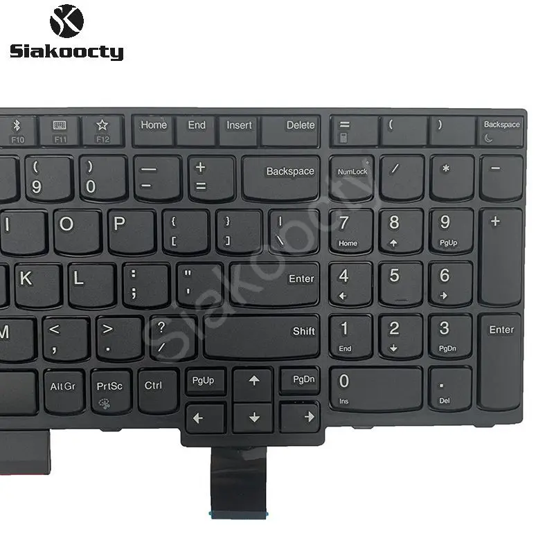 Siakoocty New Original US English Keyboard for Lenovo Thinkpad T570 P51S T580 P52S No Pointing Teclado 01ER582 01ER541 SN20M0793